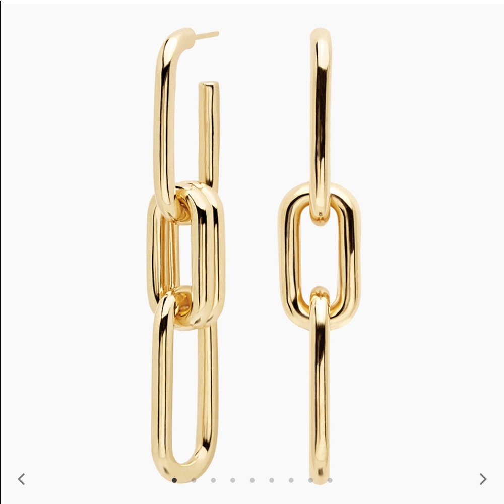 PDPAOLA ‘Muze’ Gold Chain Link Earrings